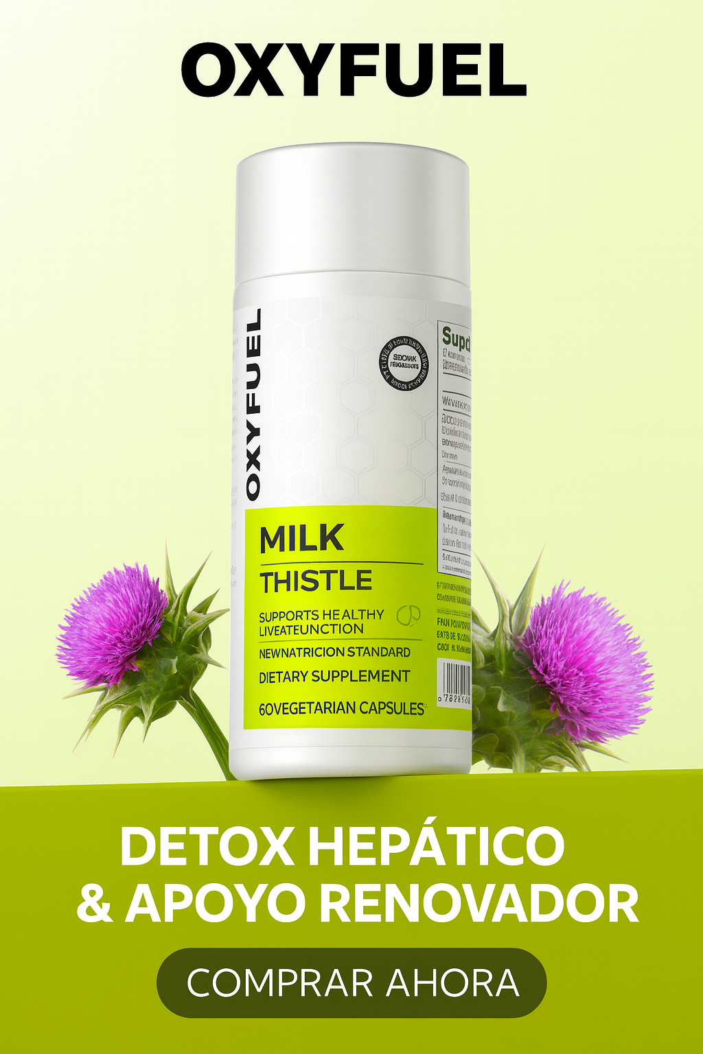 OXYFUEL Cardo Mariano – Detox Hepático & Limpieza de Colon